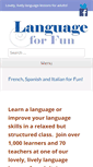 Mobile Screenshot of languageforfun.org